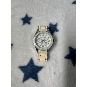 Marc by Marc Jacobs White Dial Chronograph Women's Watch Silver Tone Bracelet